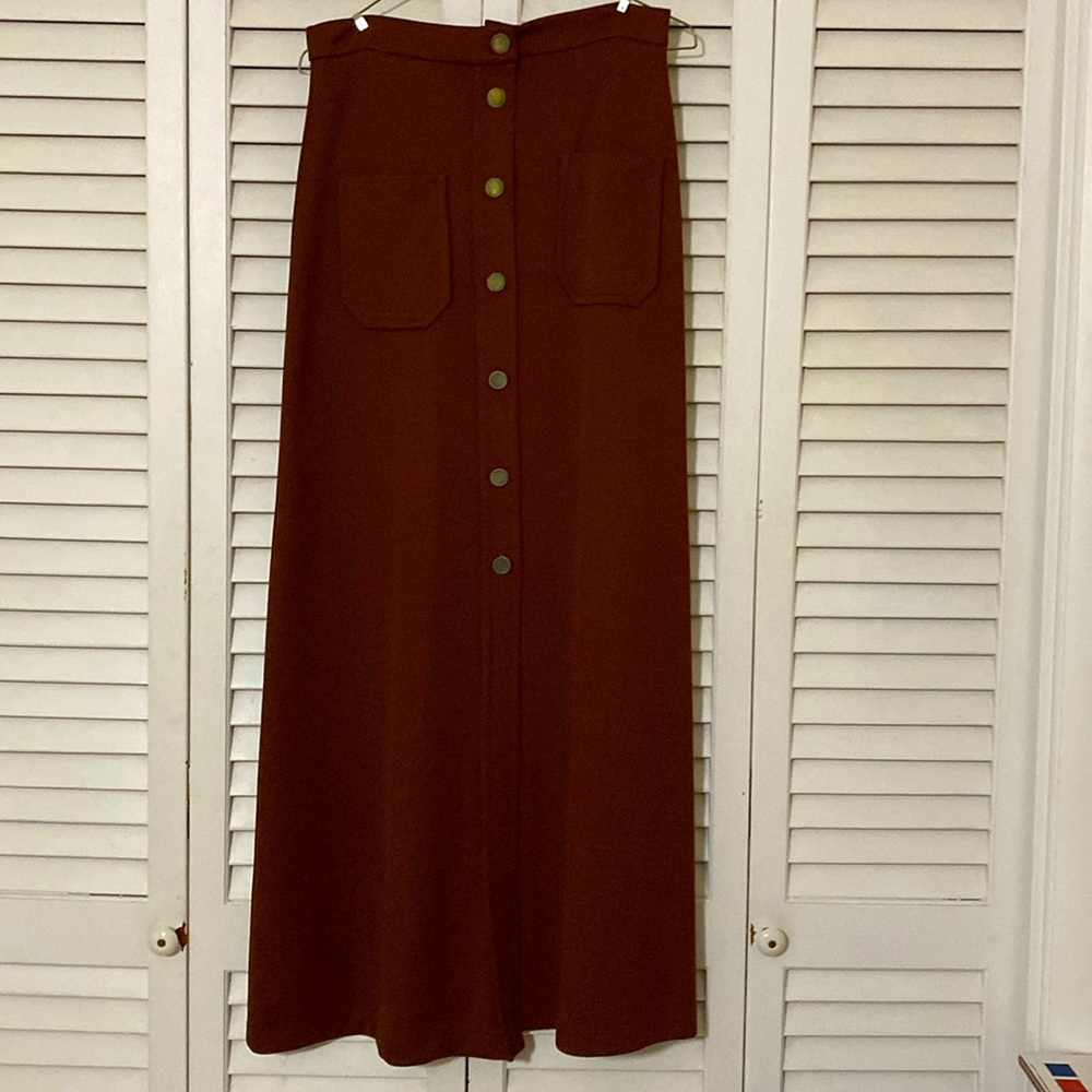 Vintage 60’s Miami Originals Brown Skirt. Size XS